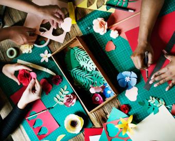 Crafting with kids