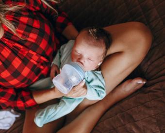 baby having bottle 