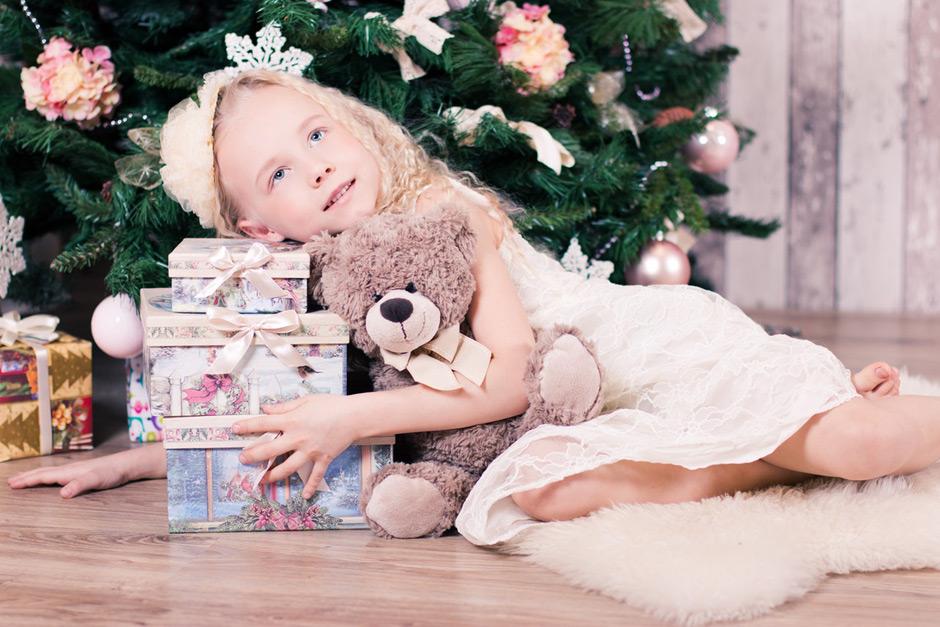 Child with lots of presents