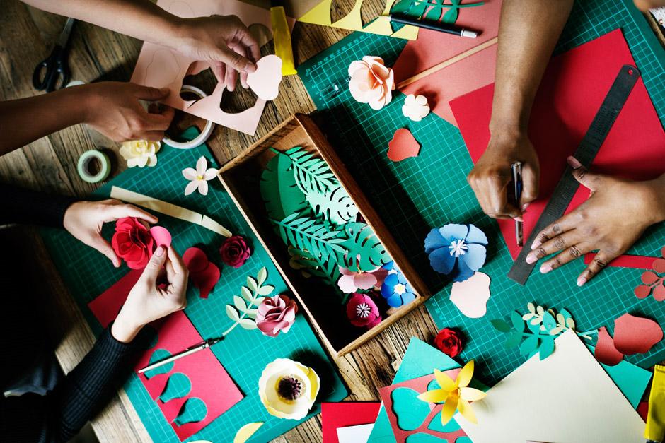 Crafting with kids